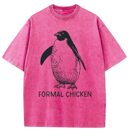 Tokyoviva Funny Penguin Animal Joke Washed T-shirt