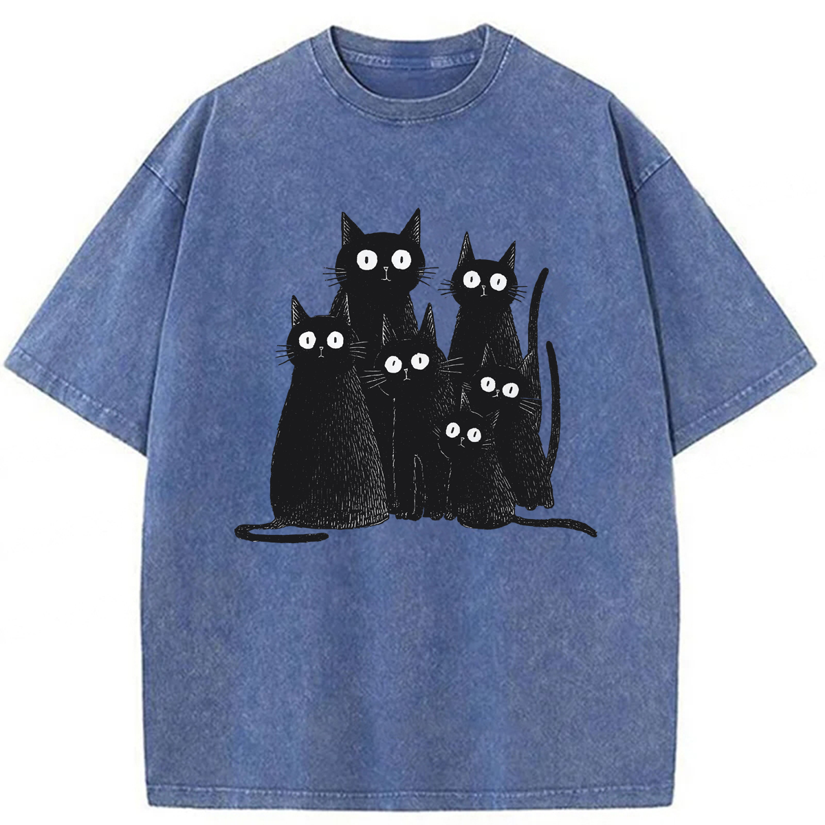 Tokyoviva Witchy Black Cat Washed T-shirt