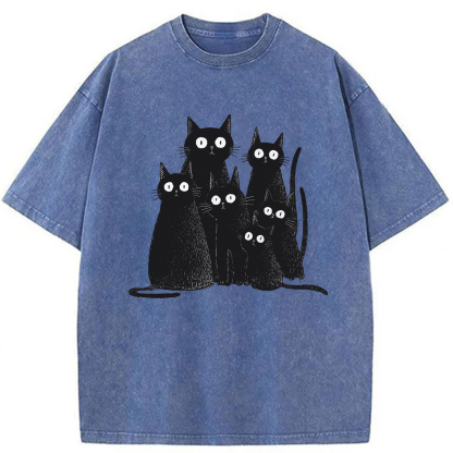 Tokyoviva Witchy Black Cat Washed T-shirt