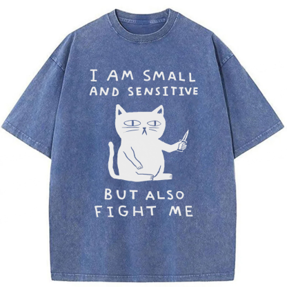 Tokyoviva I Am Small And Sensitive But Also Fight Me Washed T-shirt