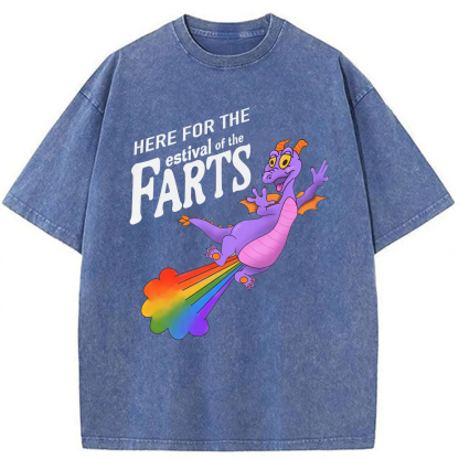 Tokyoviva Rainbow Farting Dragon Washed T-shirt