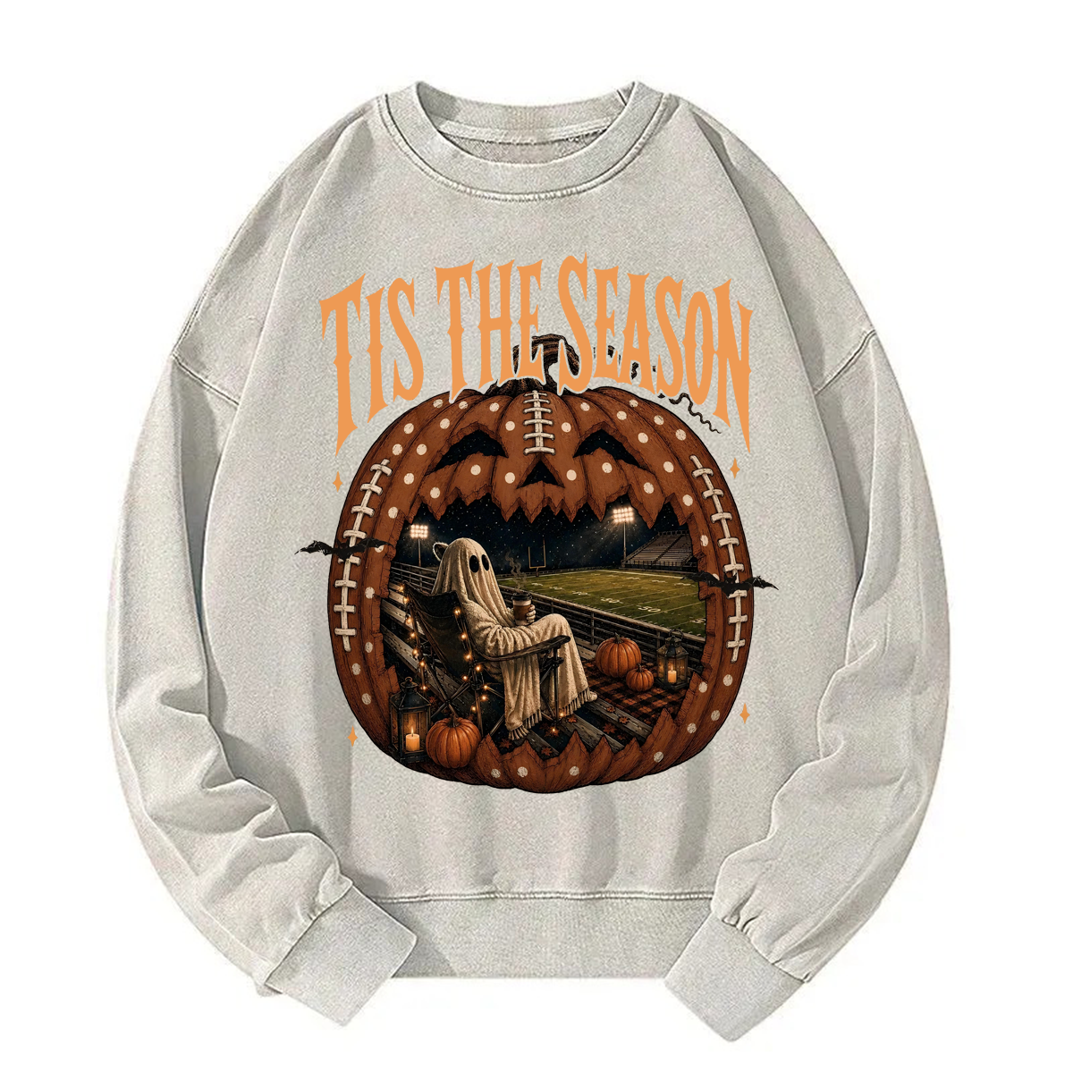 Tokyoviva Halloween Football Tis The Season Ghost Sweatshirt