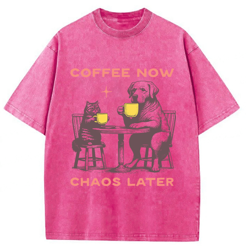 Tokyoviva Coffee Now Chaos Later Washed T-shirt