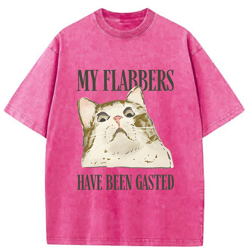 Tokyoviva American Street Wear Funny Sarcastic Cat Washed T-shirt