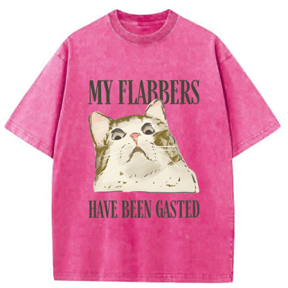 Tokyoviva American Street Wear Funny Sarcastic Cat Washed T-shirt