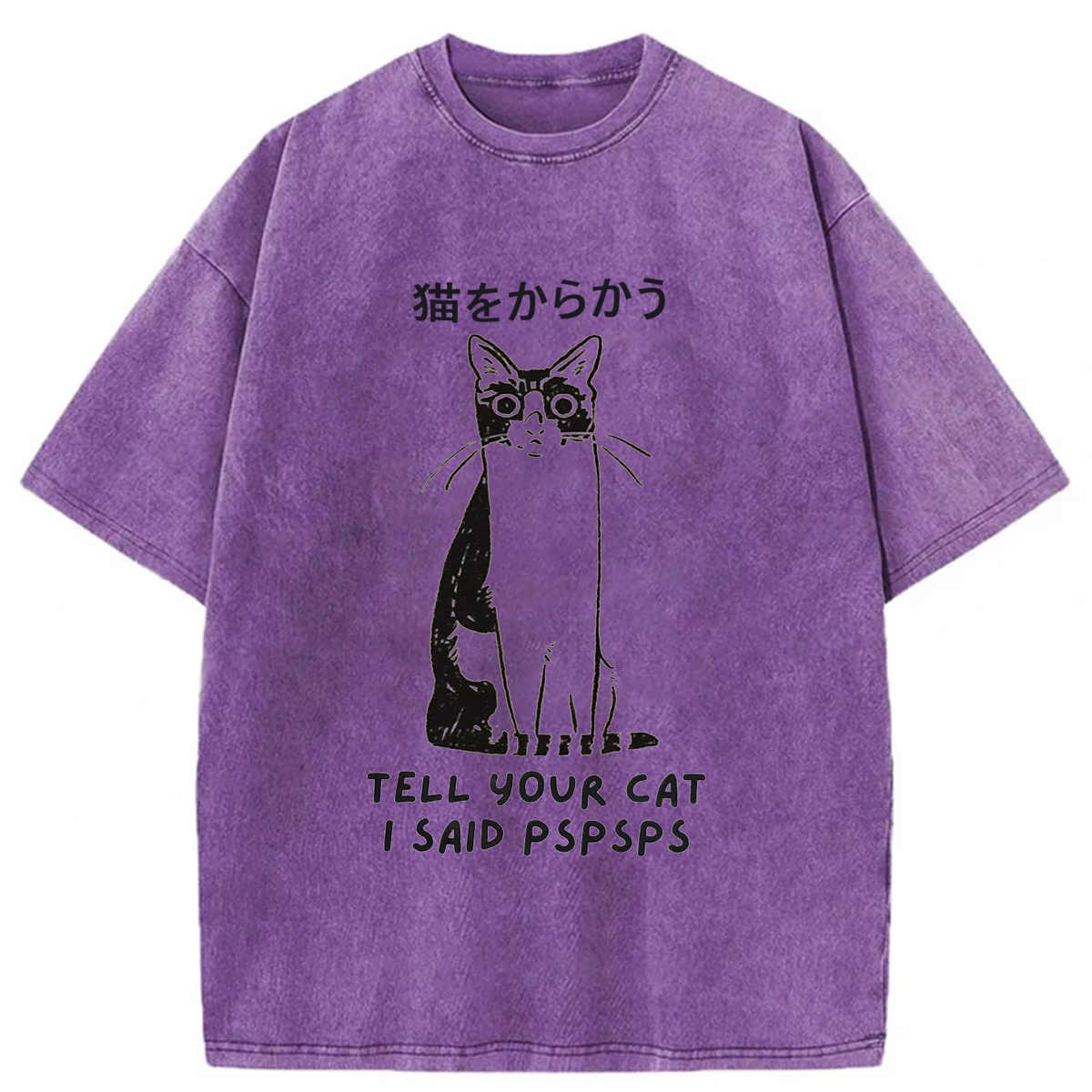 Tokyoviva Tell Your Cat I Said Pspsps Washed T-shirt