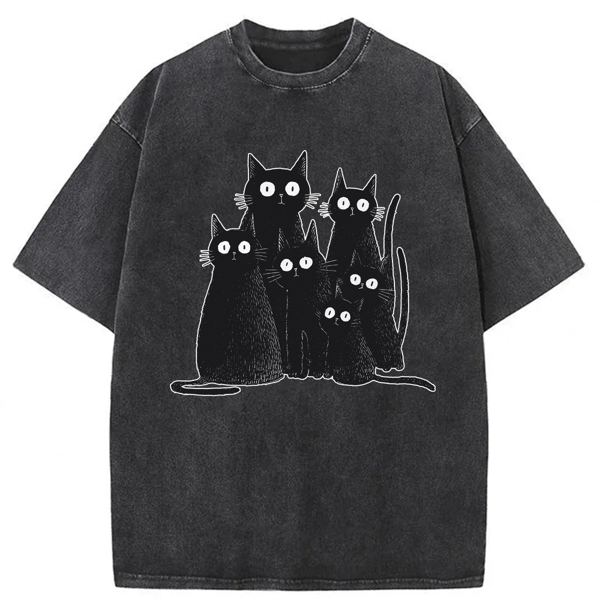 Tokyoviva Witchy Black Cat Washed T-shirt