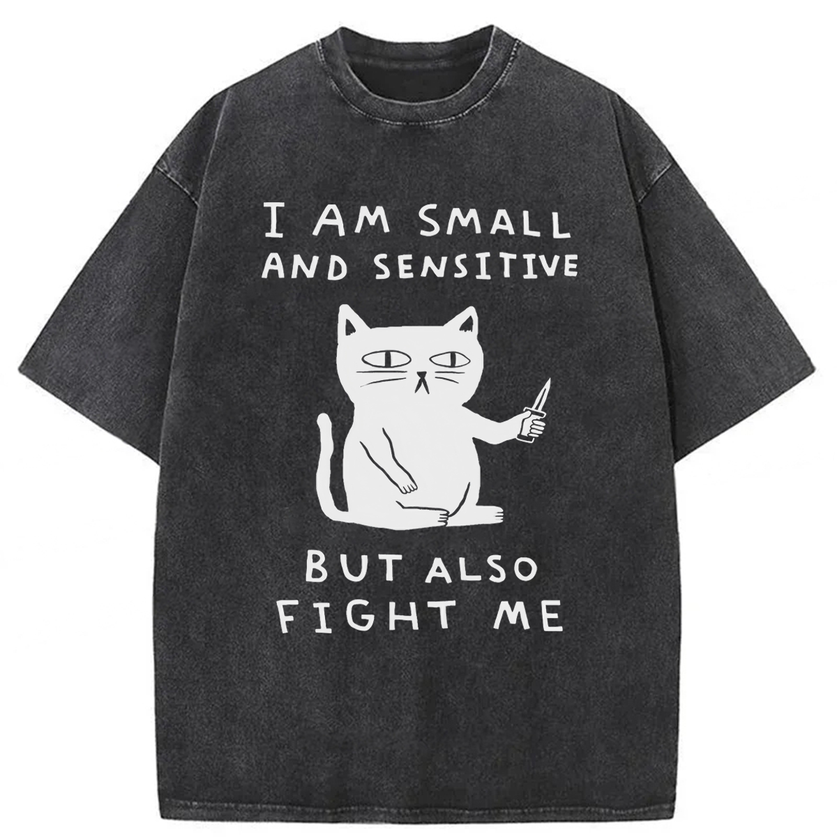 Tokyoviva I Am Small And Sensitive But Also Fight Me Washed T-shirt