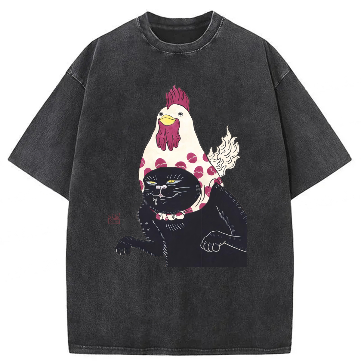 Tokyoviva Silly Cat Washed T-shirt