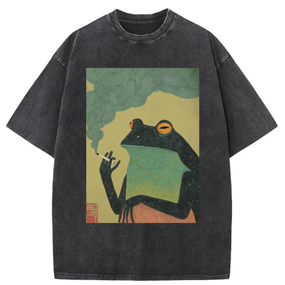 Tokyoviva Japanese Smoking Frog Washed T-shirt