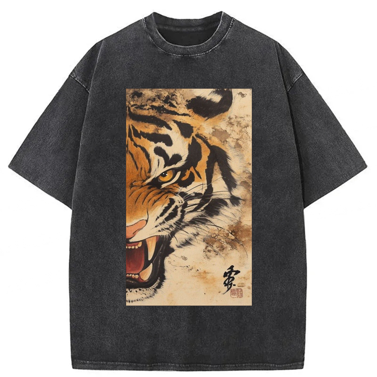Tokyoviva Tiger Howling Washed T-shirt