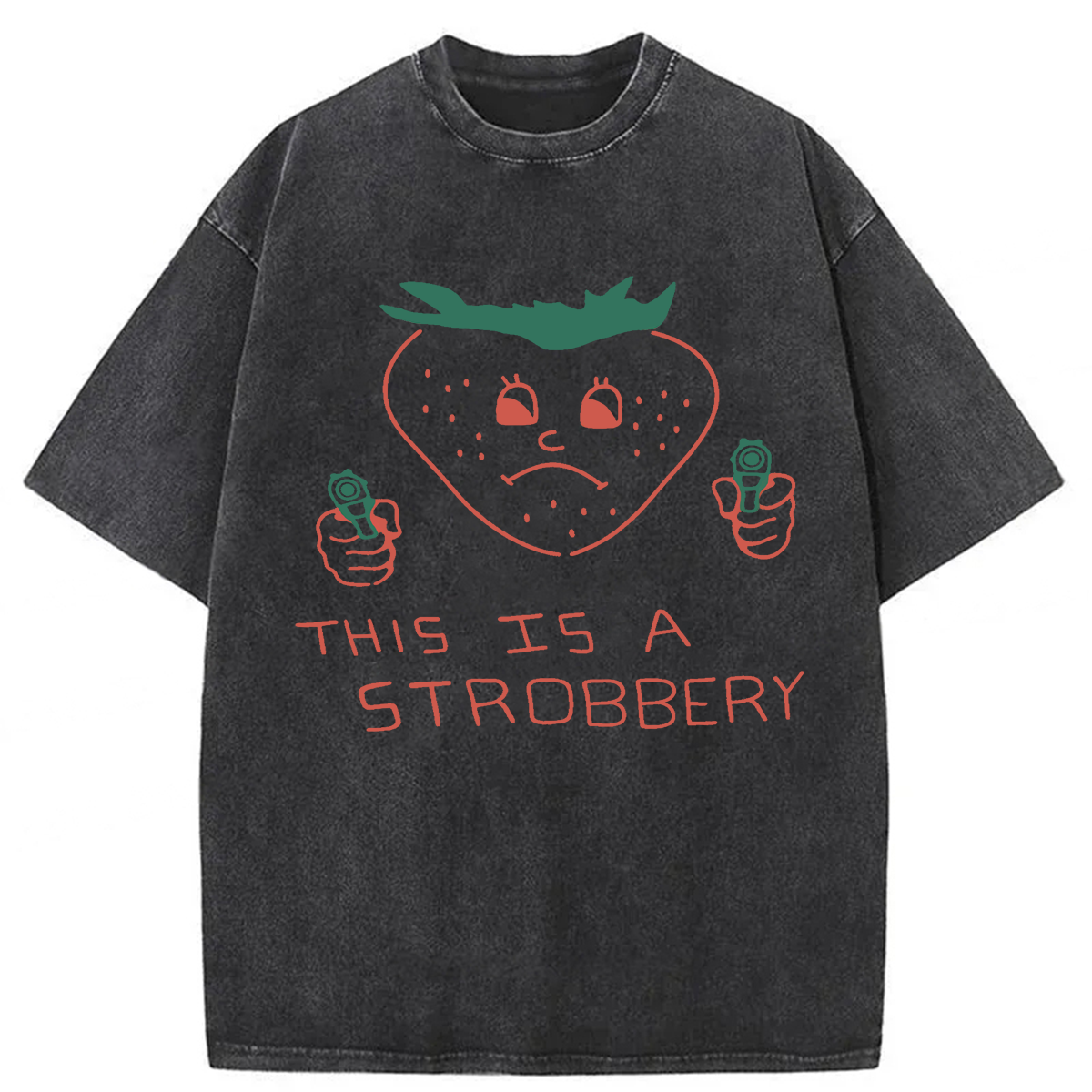 Tokyoviva This Is Strobbery Funny Washed T-shirt