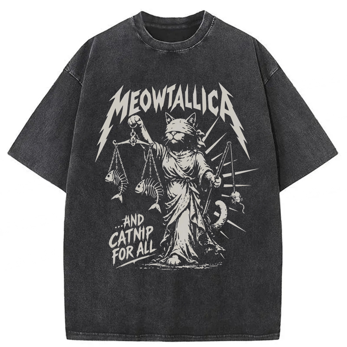 Tokyoviva Meowtallica Cat Washed T-shirt