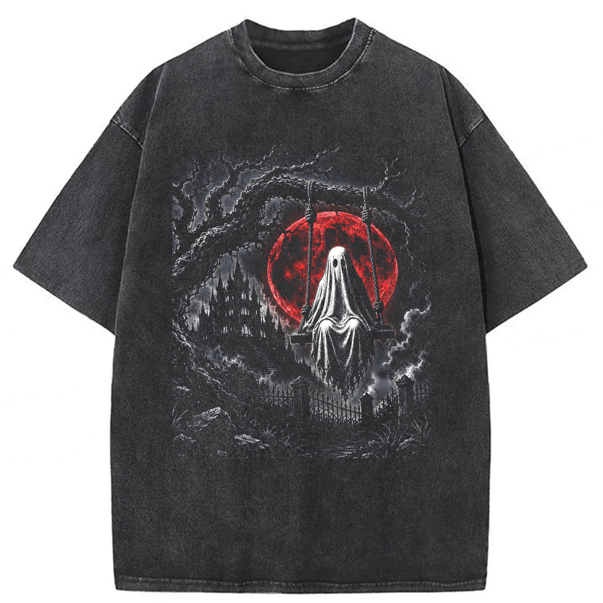 Tokyoviva Haunted Ghost Swing Washed T-shirt