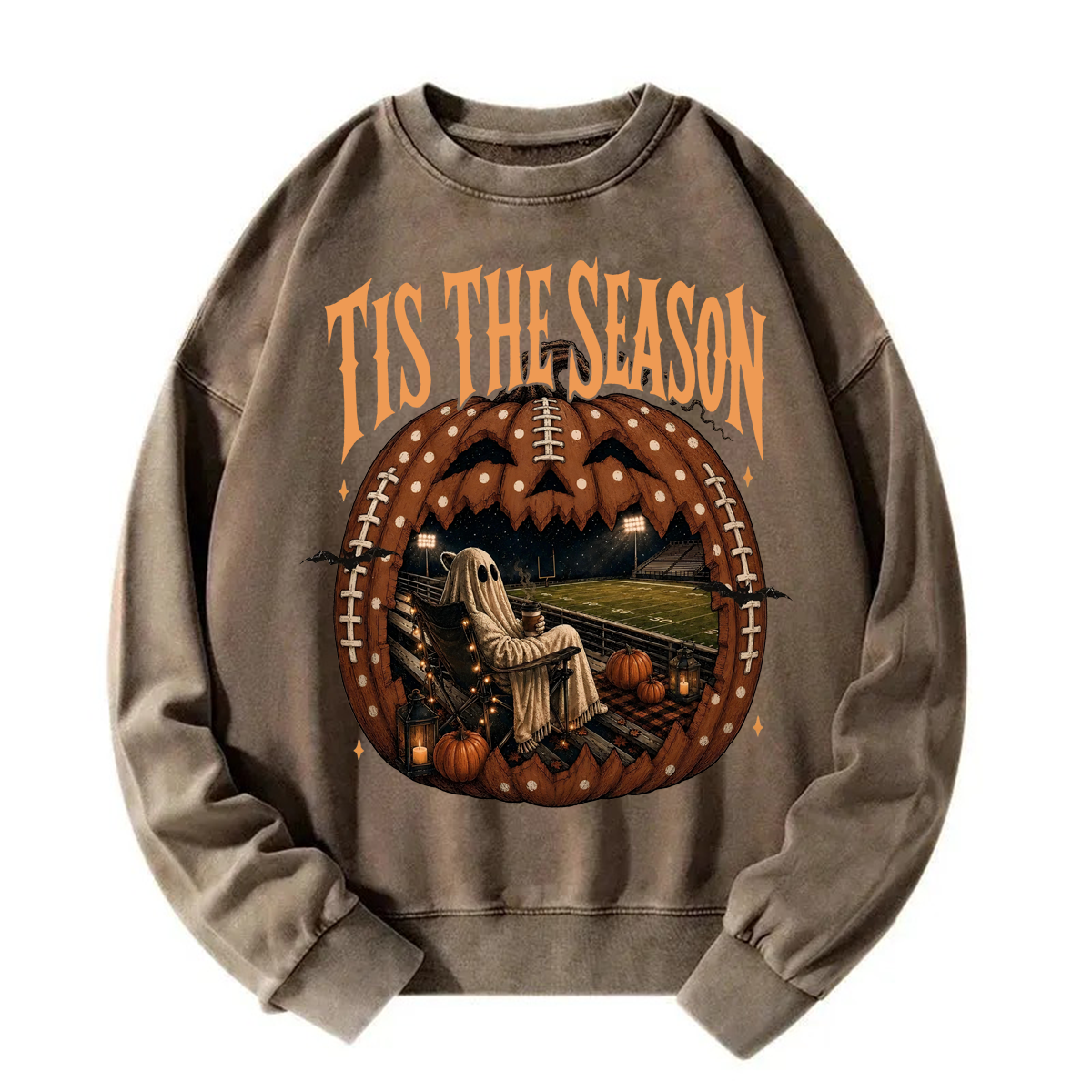 Tokyoviva Halloween Football Tis The Season Ghost Sweatshirt