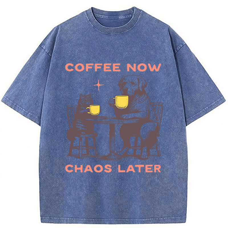 Tokyoviva Coffee Now Chaos Later Washed T-shirt