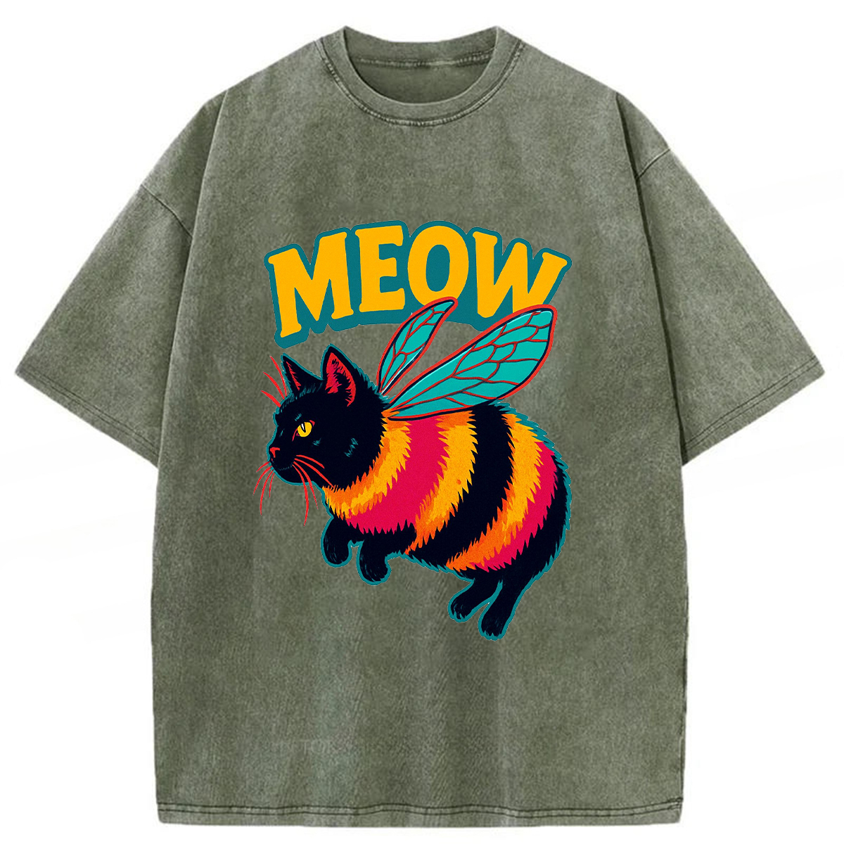 Tokyoviva Bee Cat Washed T-shirt