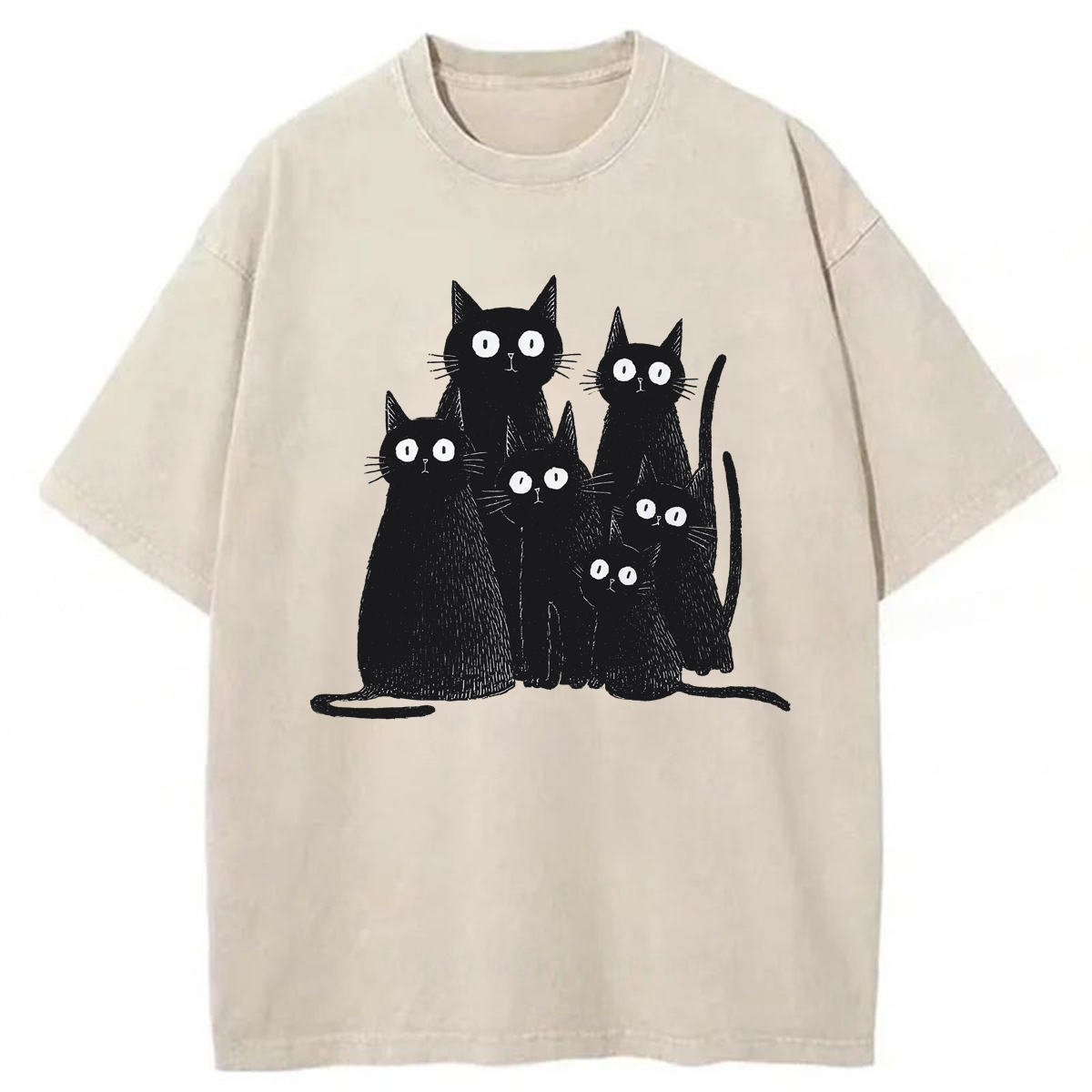 Tokyoviva Witchy Black Cat Washed T-shirt