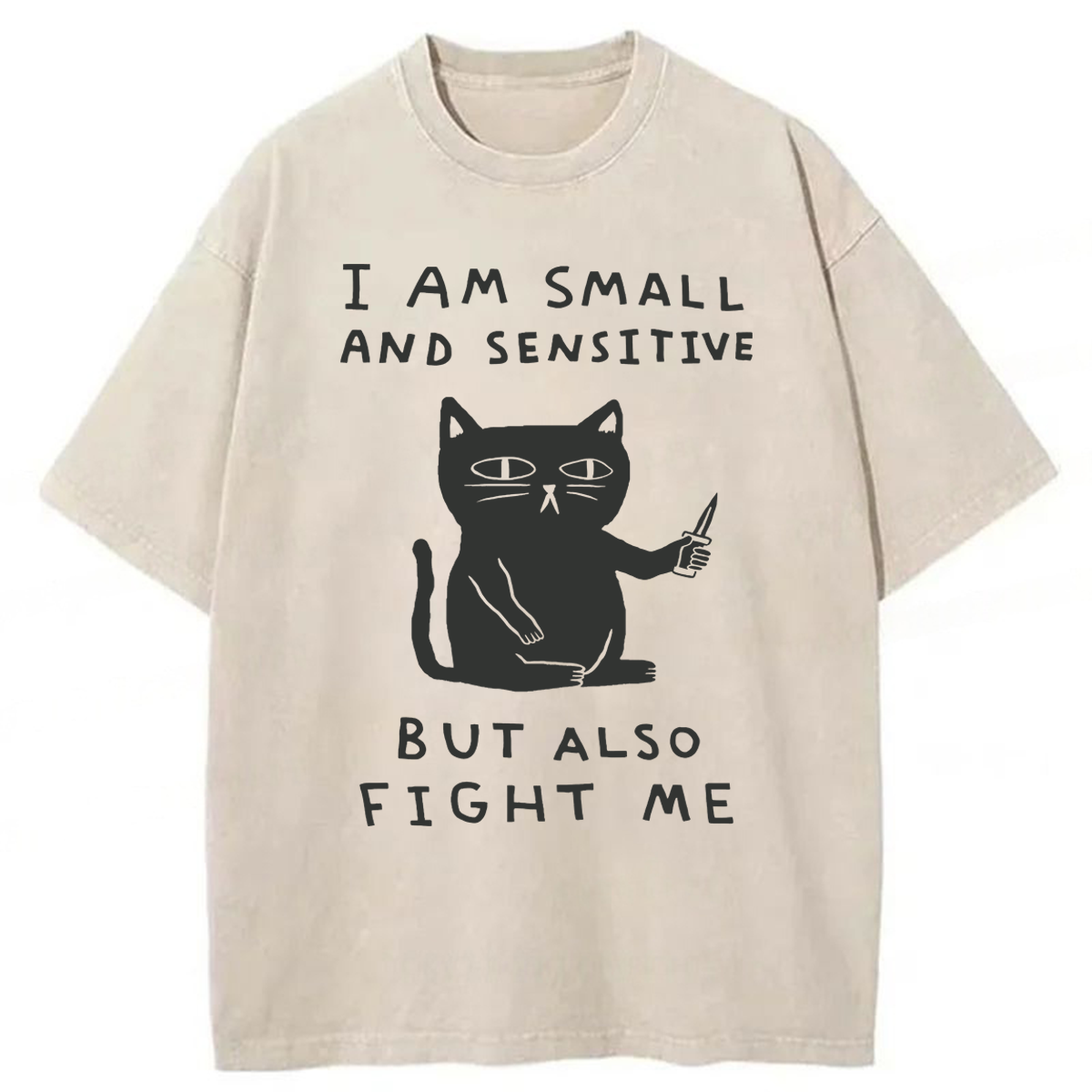 Tokyoviva I Am Small And Sensitive But Also Fight Me Washed T-shirt