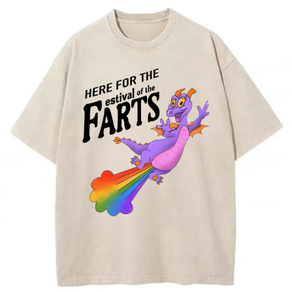 Tokyoviva Rainbow Farting Dragon Washed T-shirt