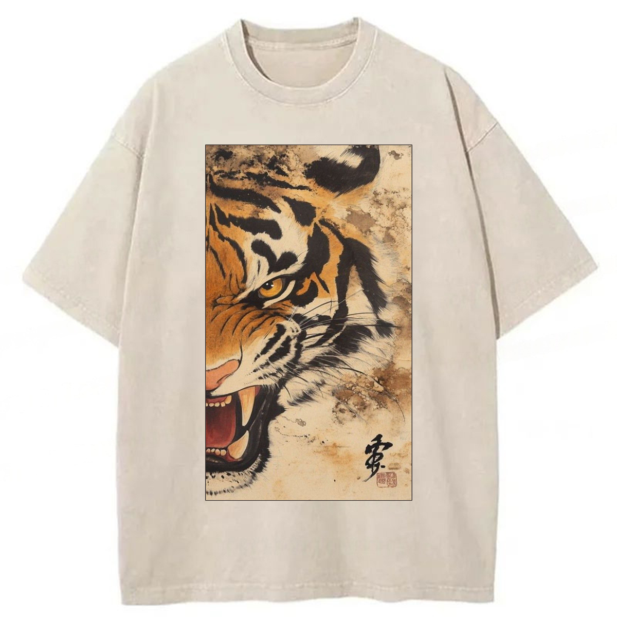 Tokyoviva Tiger Howling Washed T-shirt