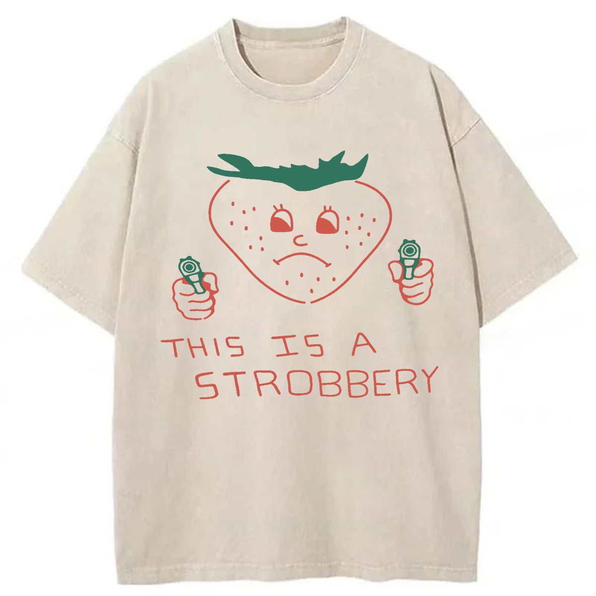 Tokyoviva This Is Strobbery Funny Washed T-shirt