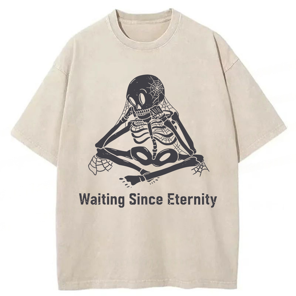 Tokyoviva Skeleton Waiting Eternity Washed T-shirt