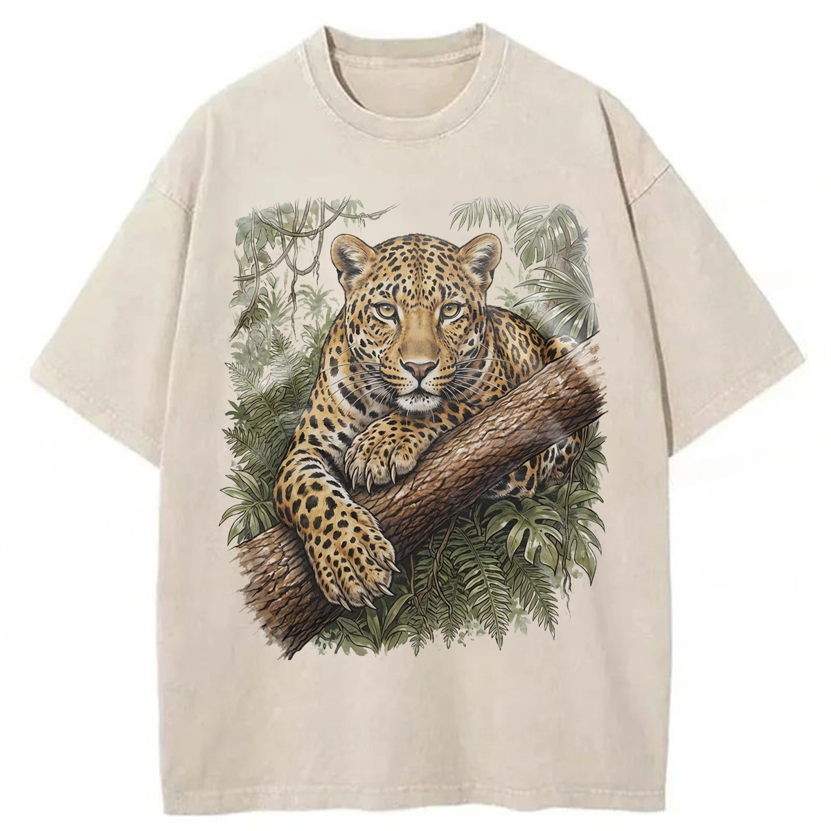 Tokyoviva Vintage Jungle Leopard Washed T-shirt