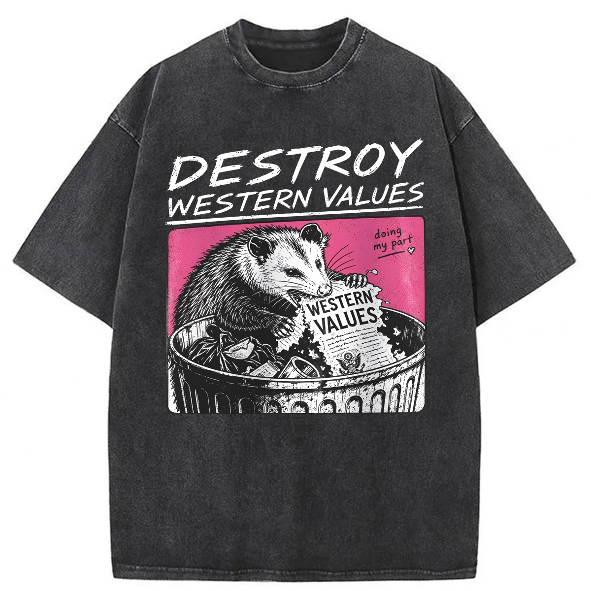 Tokyoviva Destroy Western Values Washed T-shirt