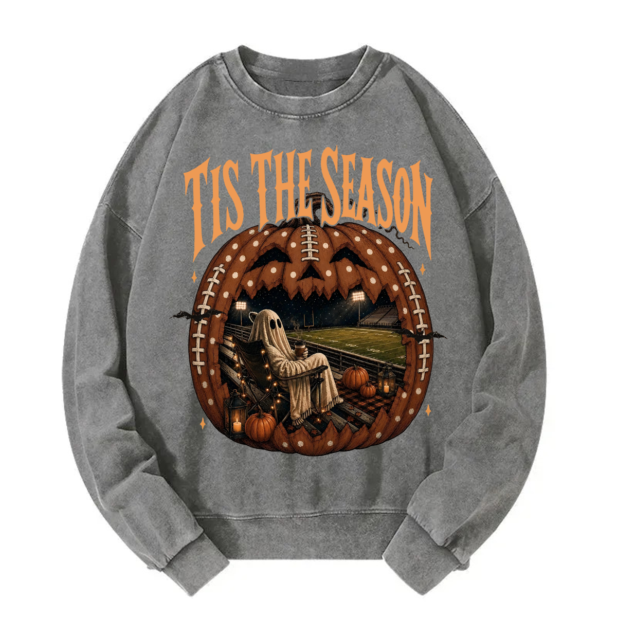 Tokyoviva Halloween Football Tis The Season Ghost Sweatshirt