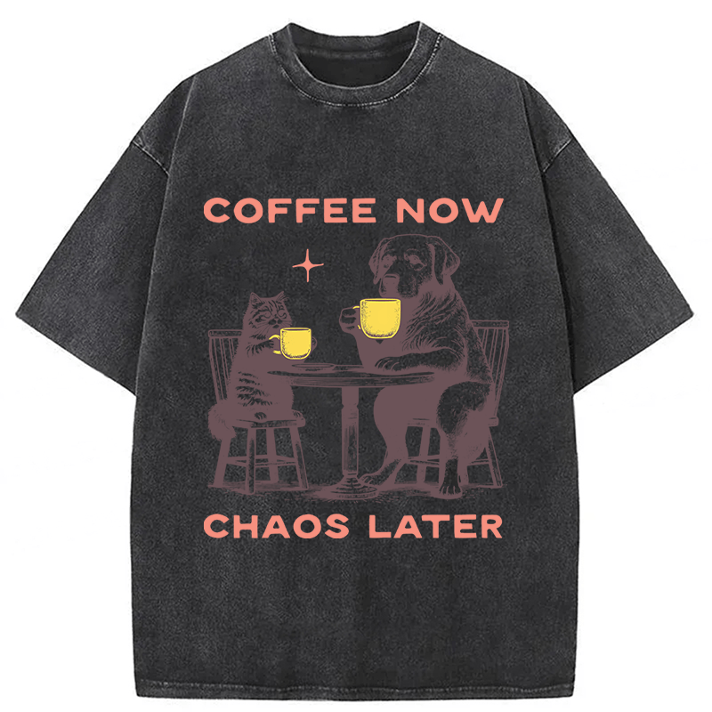 Tokyoviva Coffee Now Chaos Later Washed T-shirt