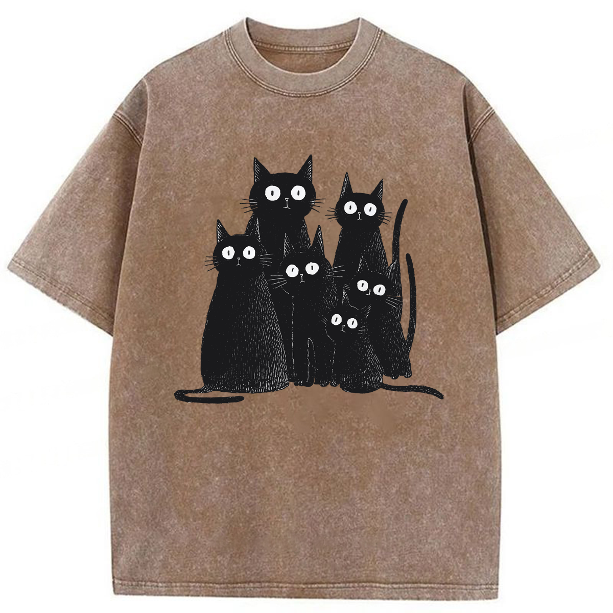 Tokyoviva Witchy Black Cat Washed T-shirt