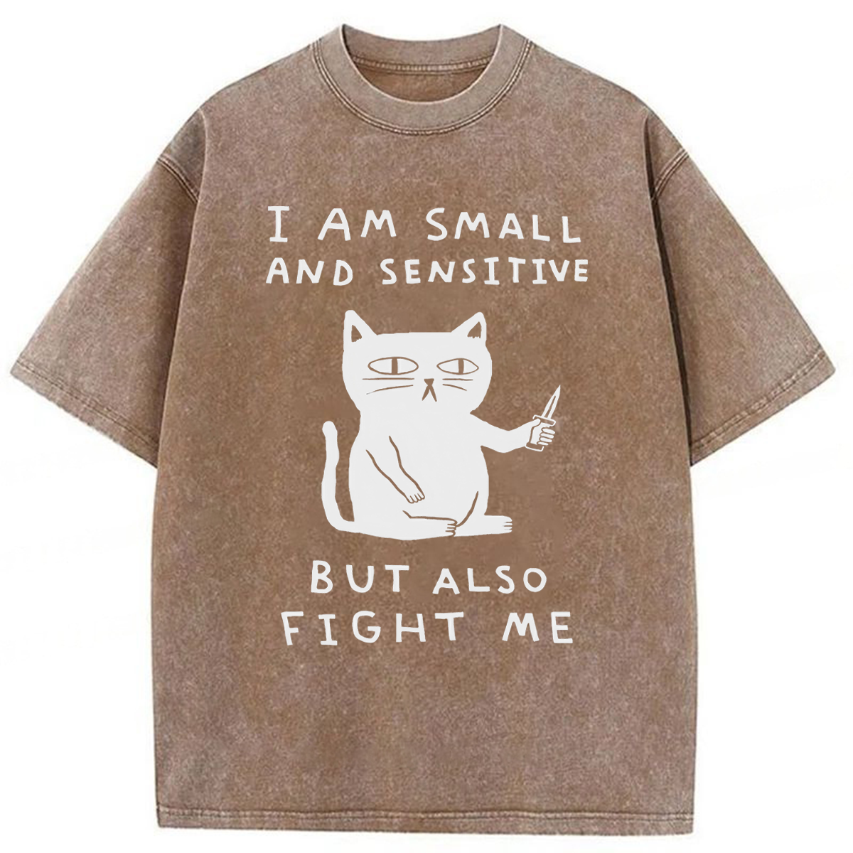 Tokyoviva I Am Small And Sensitive But Also Fight Me Washed T-shirt