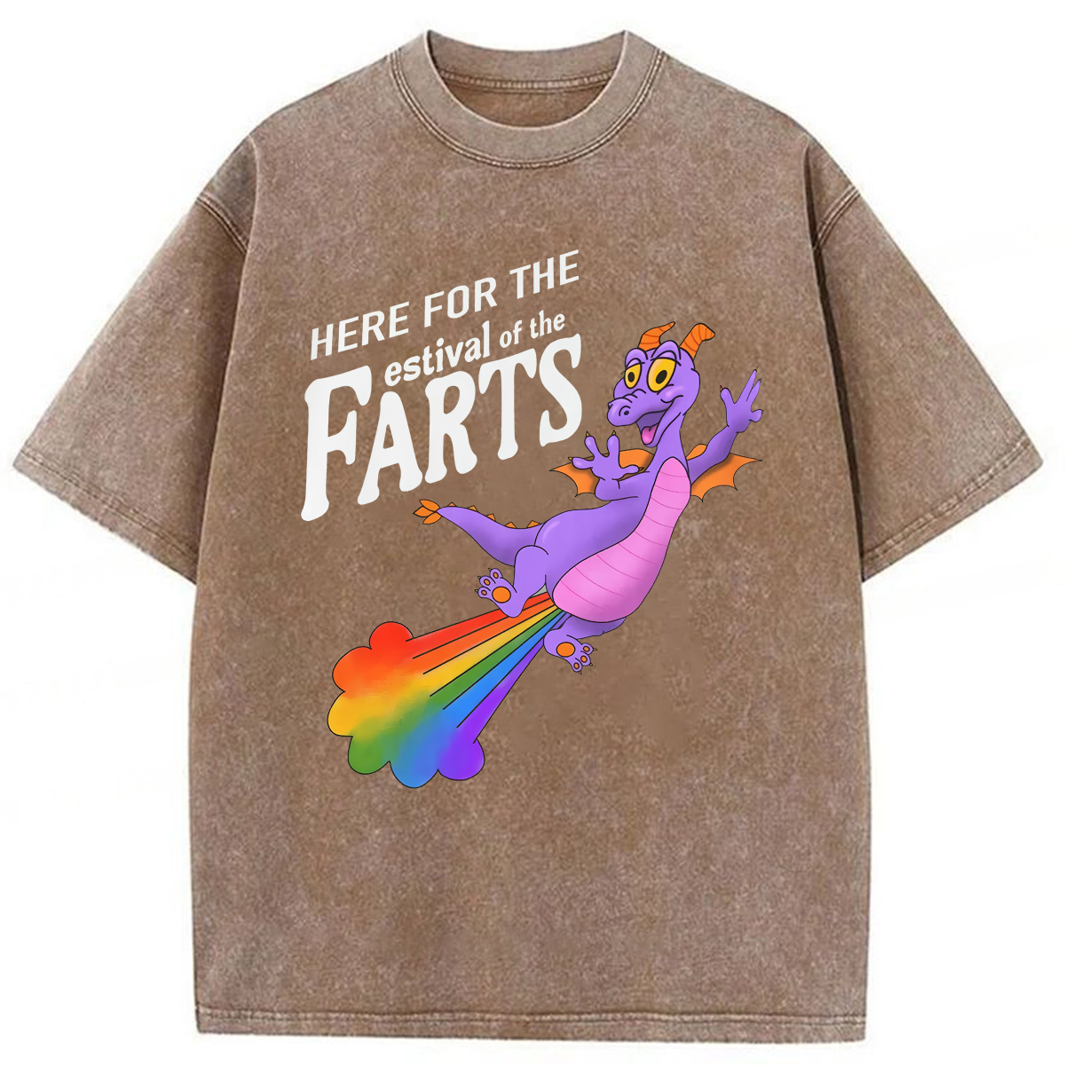 Tokyoviva Rainbow Farting Dragon Washed T-shirt