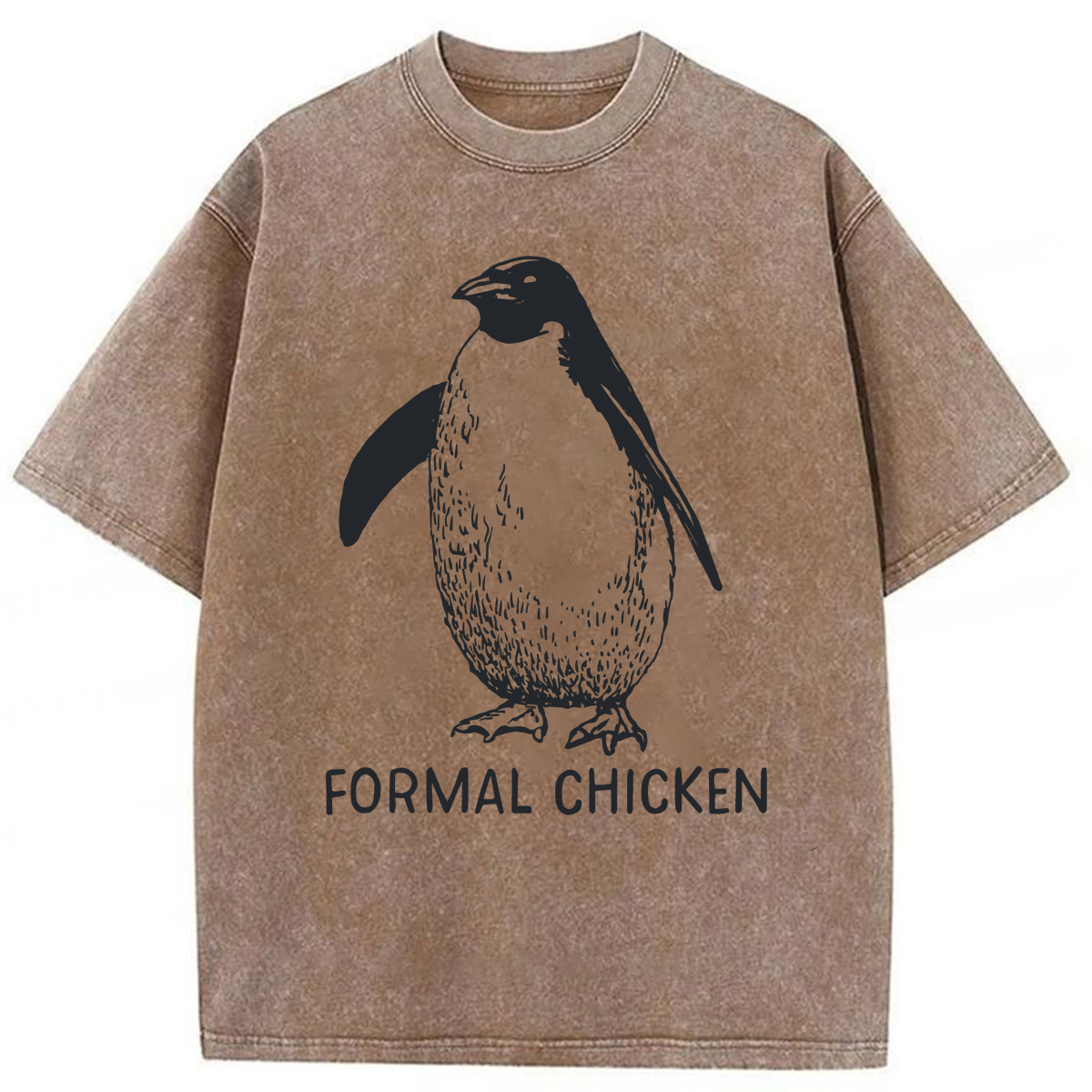 Tokyoviva Funny Penguin Animal Joke Washed T-shirt
