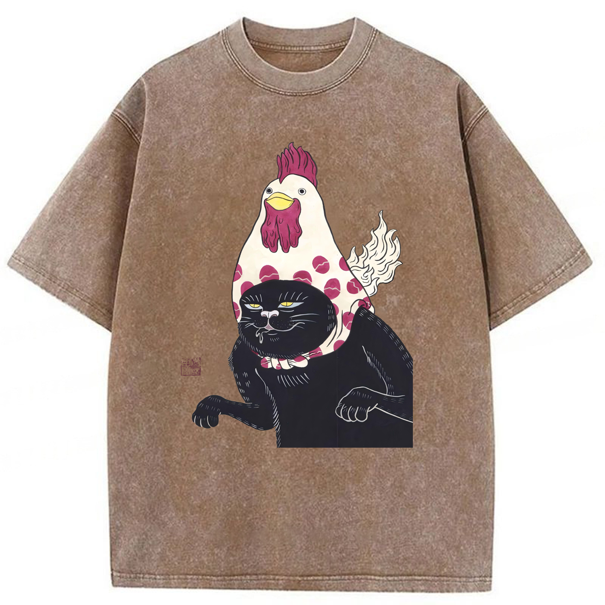 Tokyoviva Silly Cat Washed T-shirt