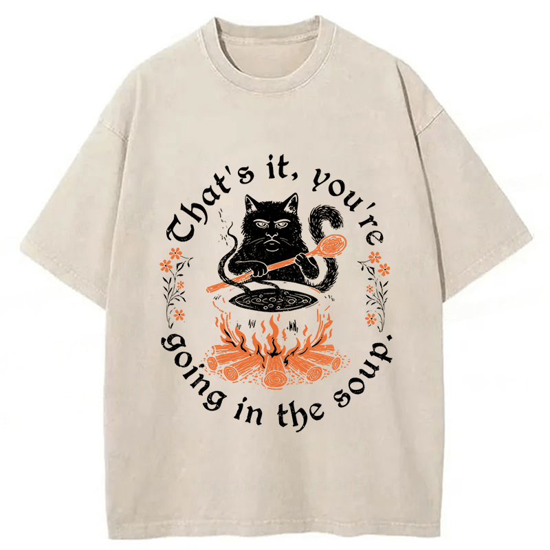 Tokyoviva Cat Funny Washed T-shirt
