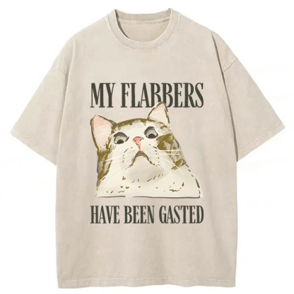 Tokyoviva American Street Wear Funny Sarcastic Cat Washed T-shirt