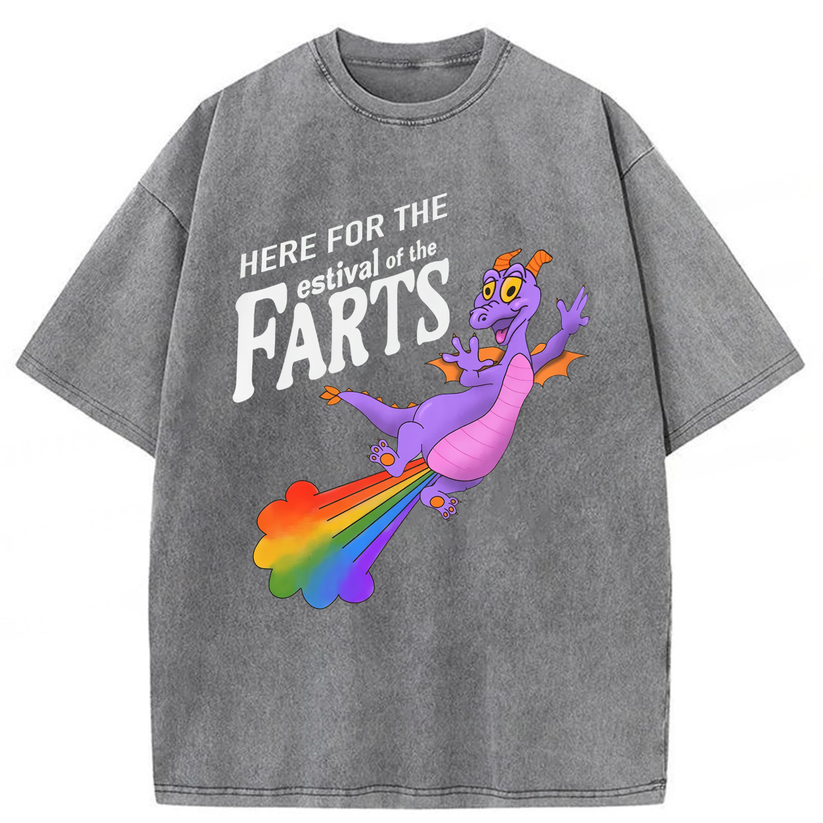 Tokyoviva Rainbow Farting Dragon Washed T-shirt