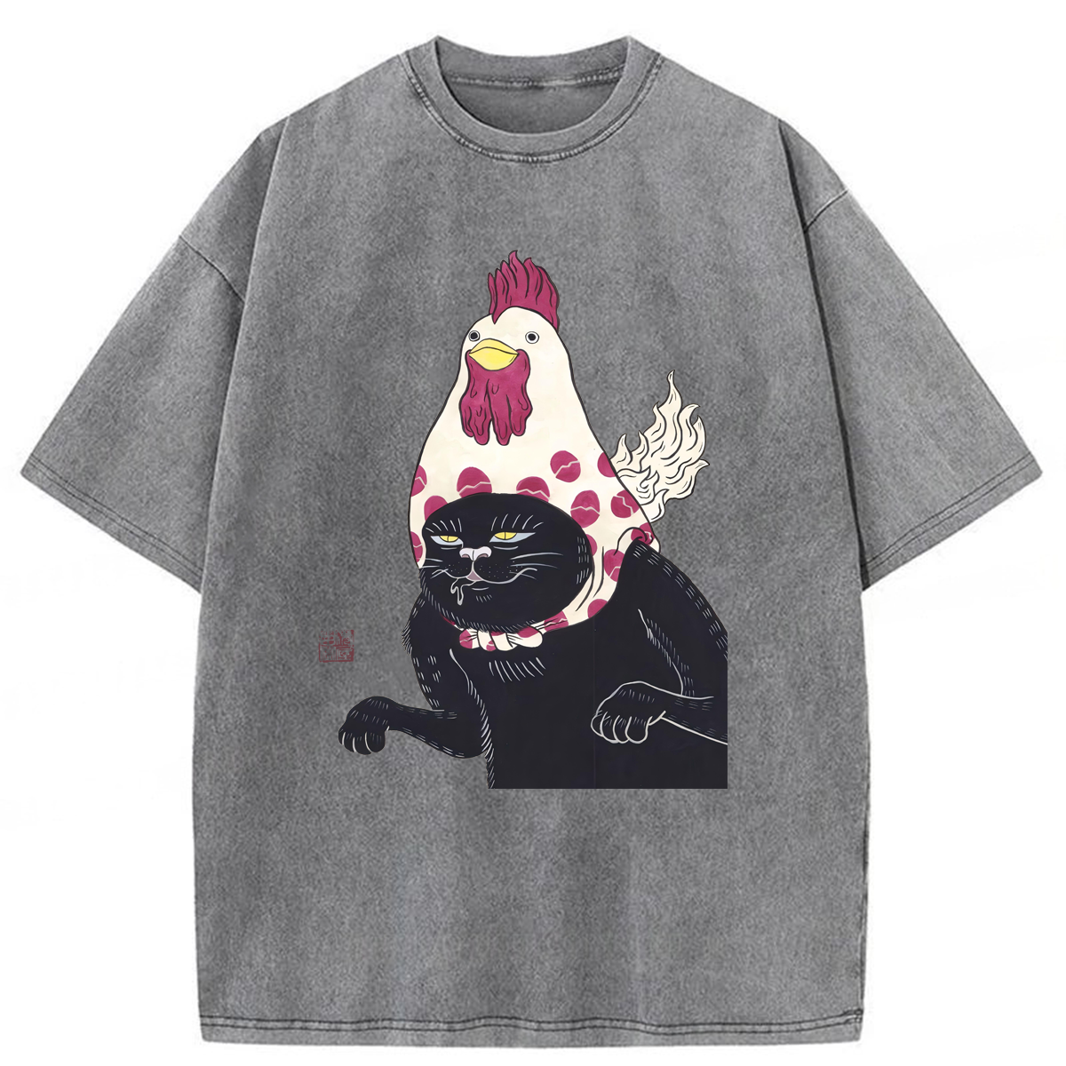 Tokyoviva Silly Cat Washed T-shirt