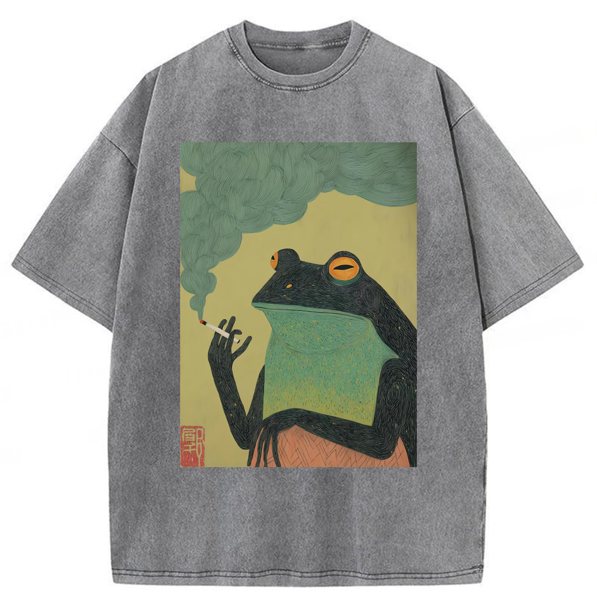 Tokyoviva Japanese Smoking Frog Washed T-shirt