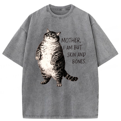 Tokyoviva Overweight Cat And Its Doting Owner Washed T-shirt