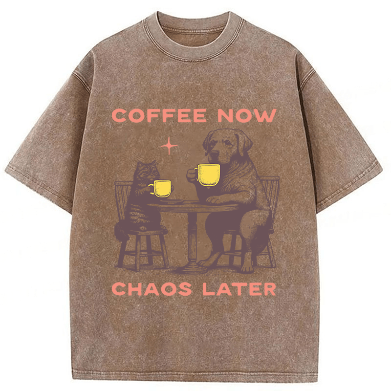 Tokyoviva Coffee Now Chaos Later Washed T-shirt