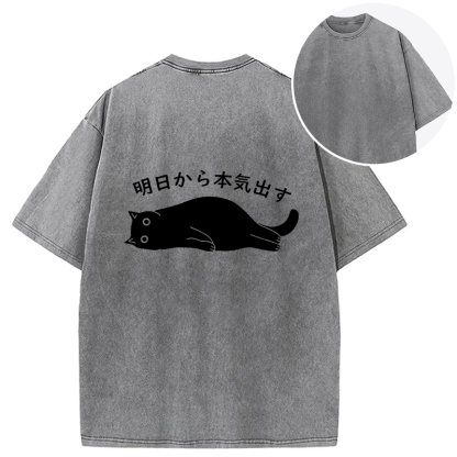 I'm Going To Get Serious Tomorrow Back Washed T-Shirt