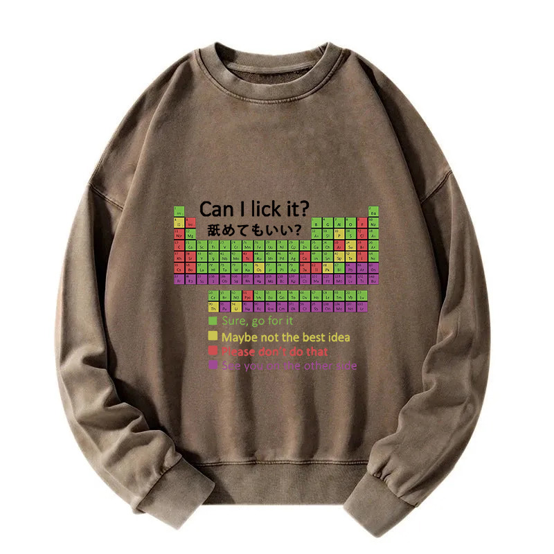 Can I Lick It Washed Sweatshirt