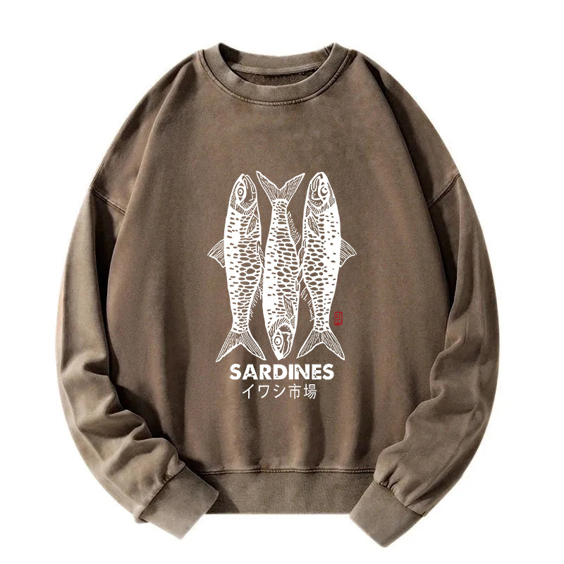 Sardines Market Washed Sweatshirt
