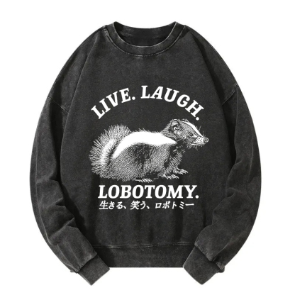 Live Laugh Lobotomy Washed Sweatshirt