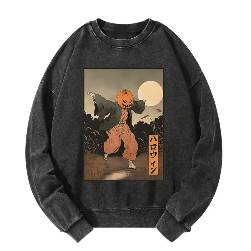Japanese Pumpkin Monster Washed Sweatshirt