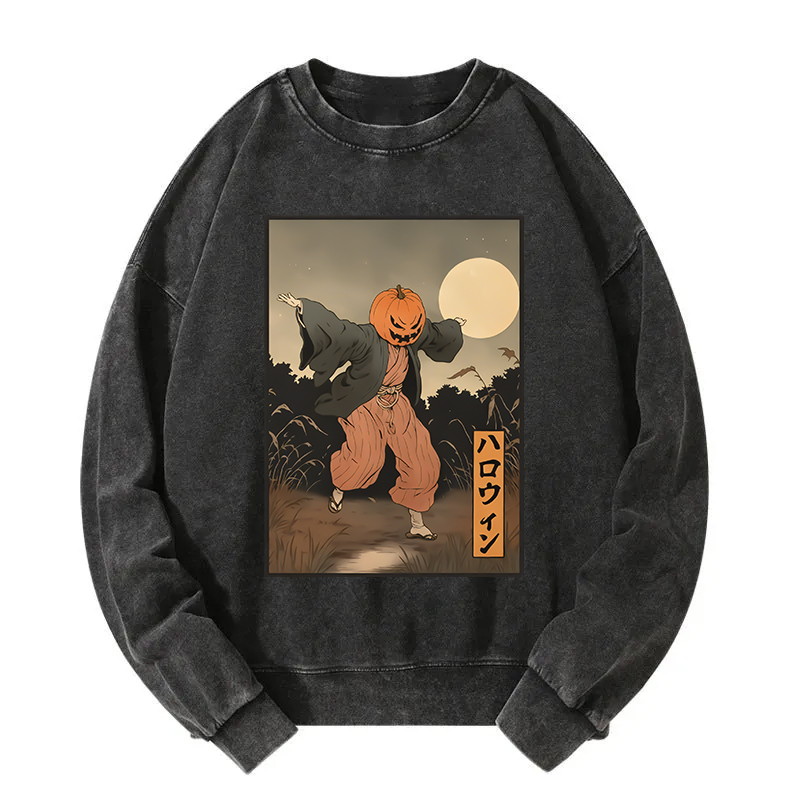 Japanese Pumpkin Monster Washed Sweatshirt
