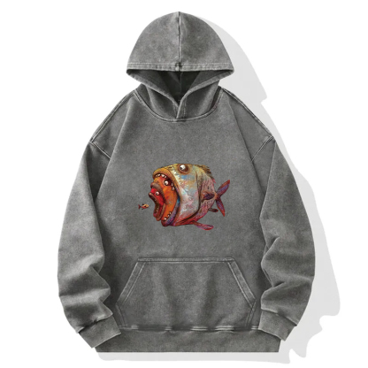 Devourer Fish Washed Hoodie